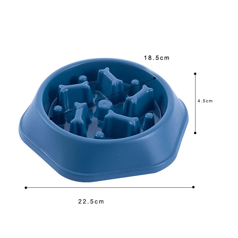 Dimensions de la grande gamelle anti-glouton pour chien moyen et grand