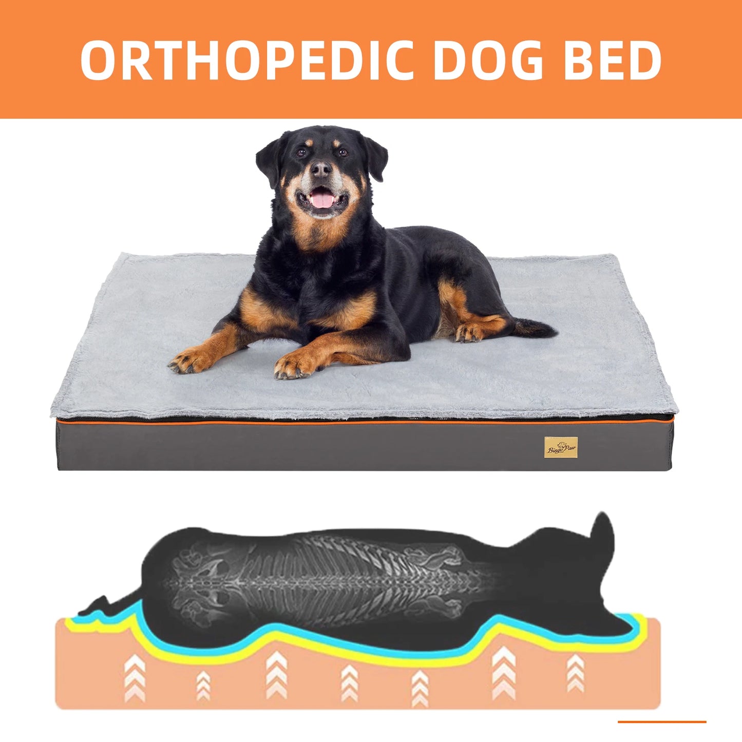 Lit orthopédique pour chien – Confort absolu et soutien articulaire