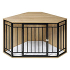 Cage pour chien d'intérieur en bois avec coussin et porte verrouillable