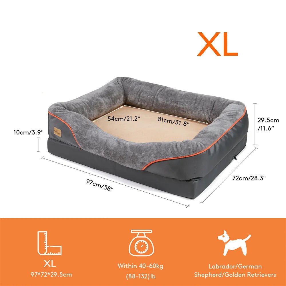 Coussin Orthopédique pour chien Mémoire de Forme – Dehoussable | L à 3XL - Noble Truffe
