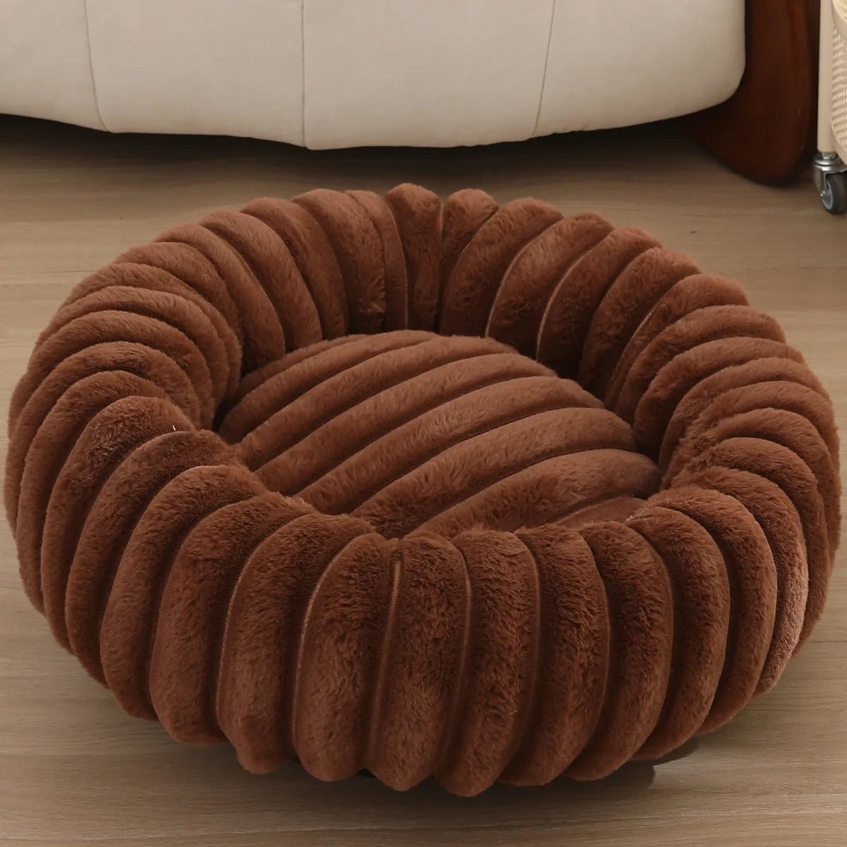 Coussin pour Chien Rond Moelleux – Effet Cocon avec Rebord Surélevé - Noble Truffe