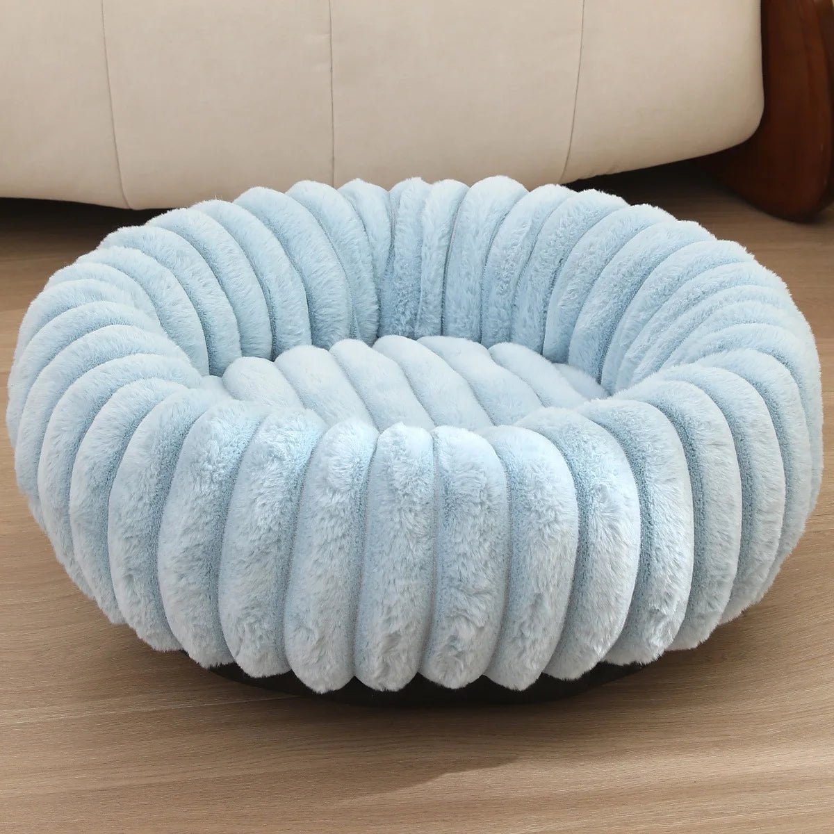 Coussin pour Chien Rond Moelleux – Effet Cocon avec Rebord Surélevé - Noble Truffe