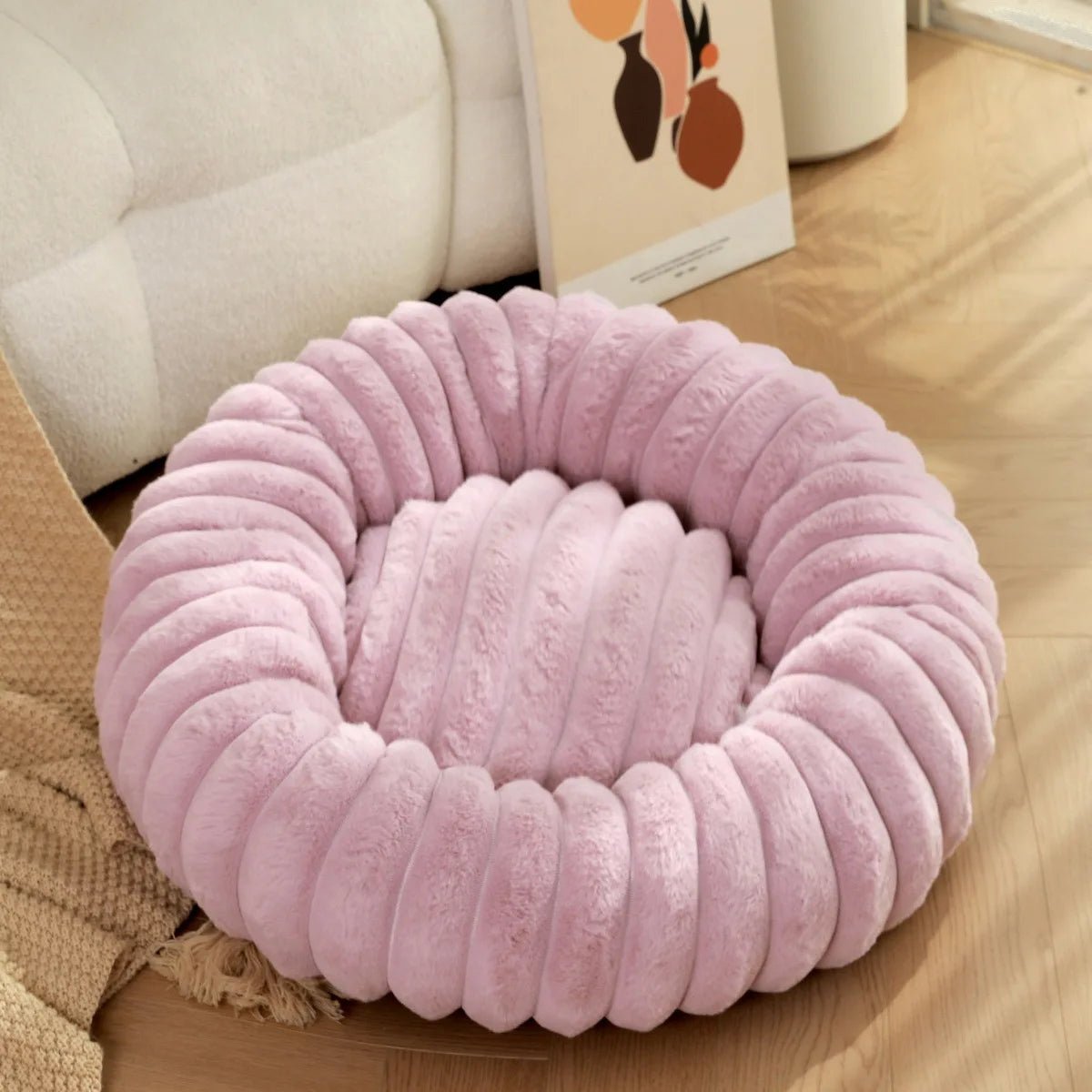 Coussin pour Chien Rond Moelleux – Effet Cocon avec Rebord Surélevé - Noble Truffe