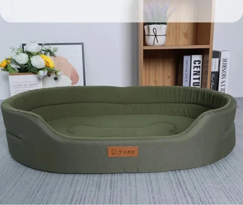Coussin imperméable pour chien vert – lavable à la main et antidérapant