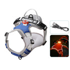 Light-up dog harness with personalized engraving