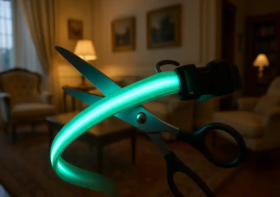 explication coupure collier lumineux chien