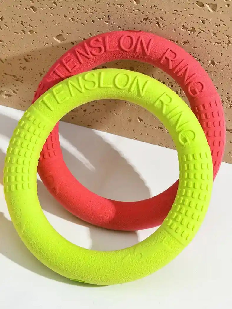 Jouet AeroTruffe™ prêt à être utilisé pour une partie de lancer et rapporter.