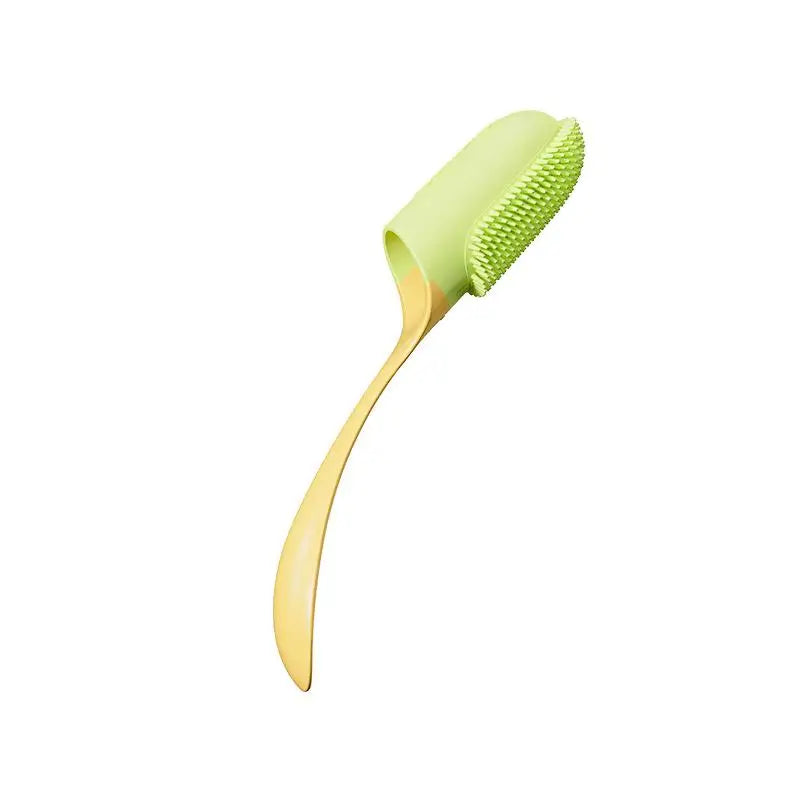 Brosse à dents orange pour chien, douce et sécurisée. Livrée avec capuchon protecteur.