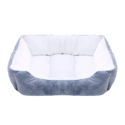 Coussin chien velours couleur gris et blanc