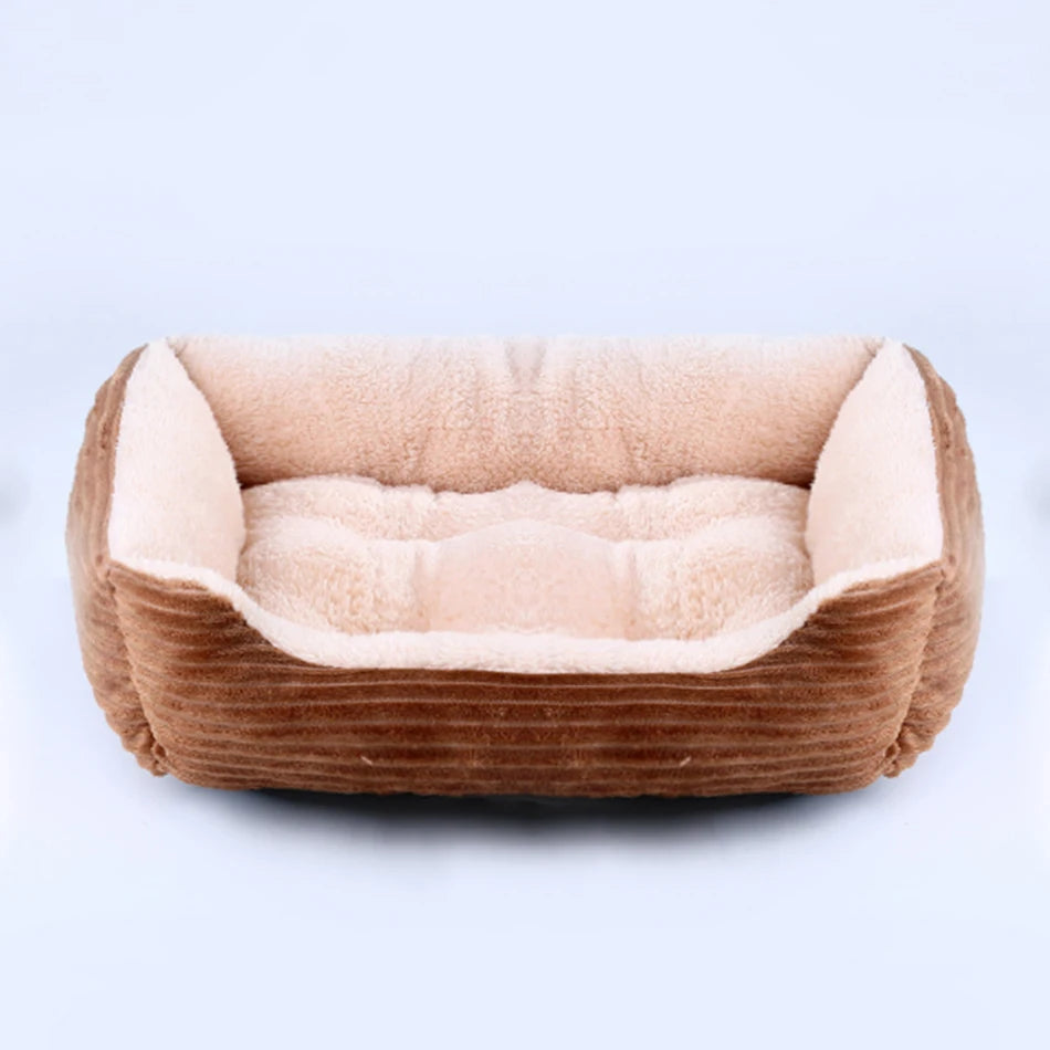 Coussin chien velours couleur marron