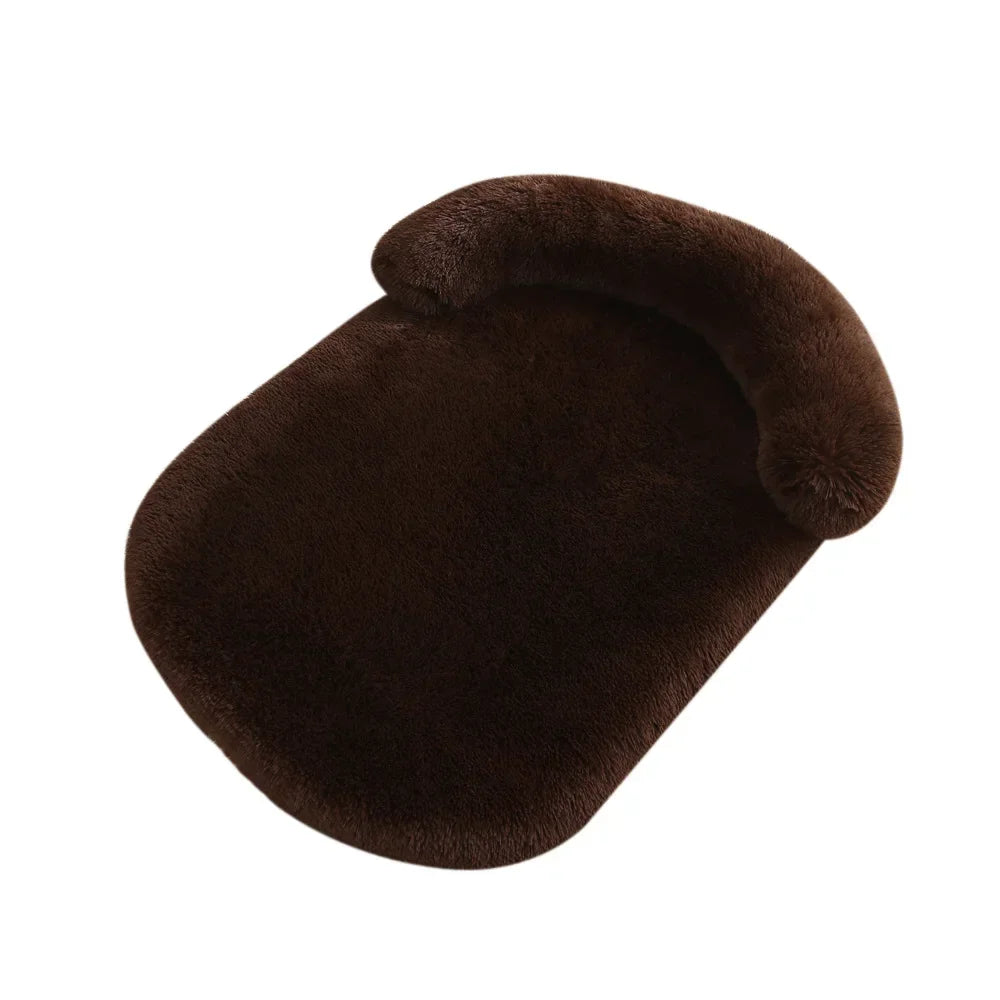 Coussin pour chien marron foncé, matelassé, lavable et antidérapant
