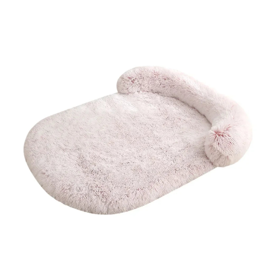 Coussin matelassé pour chien, gris clair chiné avec coussin intégré