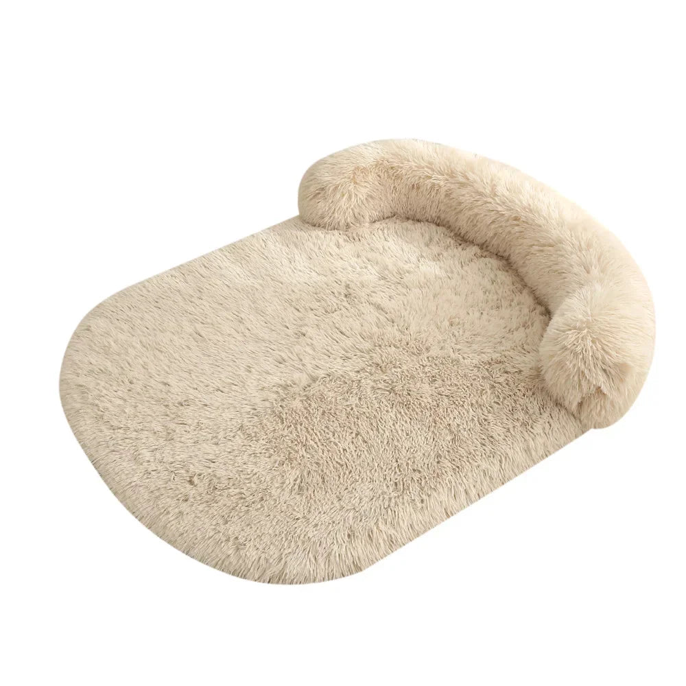 Coussin moelleux ivoire pour chien, parfait pour l’hiver