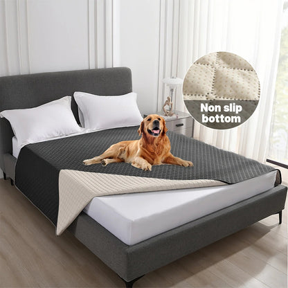 Tapis clair et impermeable pour proteger le lit des animaux