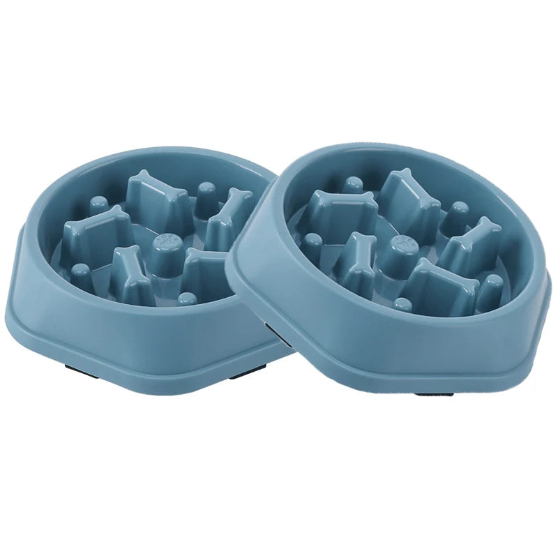 Duo gamelle slow feeder rouge pour éviter les vomissements du chien