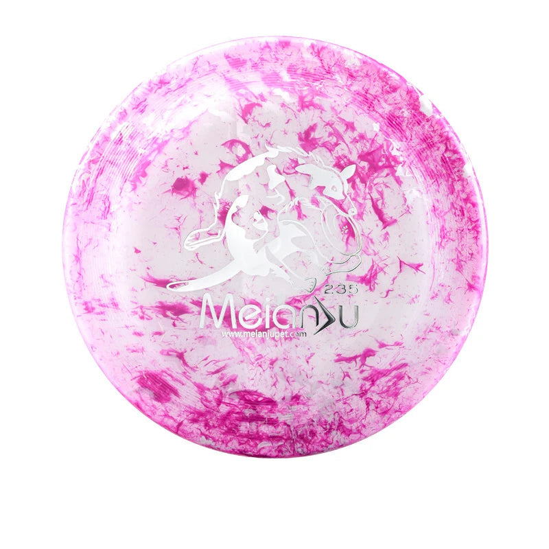Frisbee  rose et blanc anti dérapant pour chien 
Jouet volant pour chien
