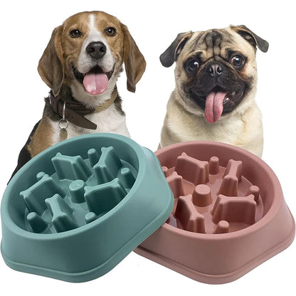 Gamelle puzzle bleue anti glouton pour moyen et grand chien