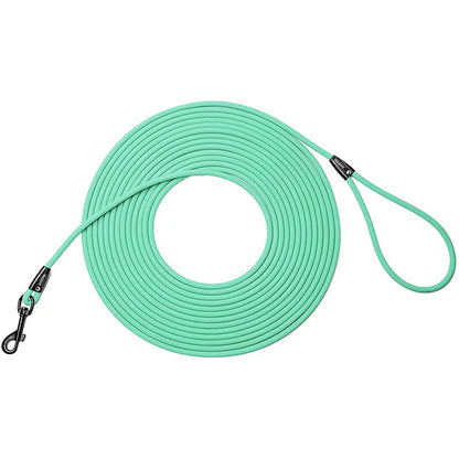 Longe pour chien Enroulée vert.