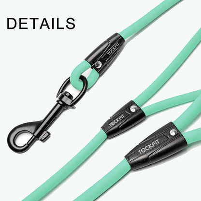 Explication des détails techniques de l'allonge pour chien, fermoir corde PVC. 
Cette longe est ultra résistante et bien conçue. 