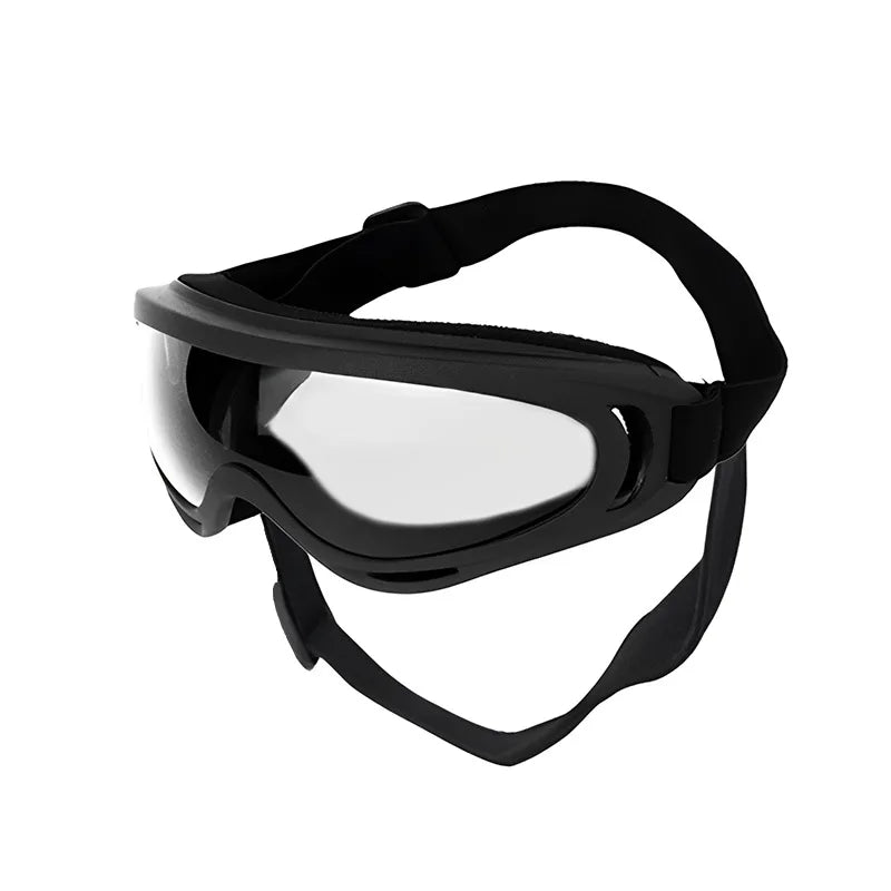 Modèle classique de lunettes pour chien noires avec sangles réglables