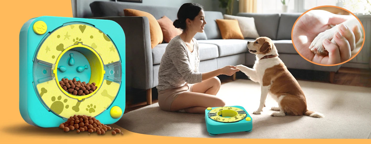 Jouet interactif éducatif pour chien - Gamelle anti glouton