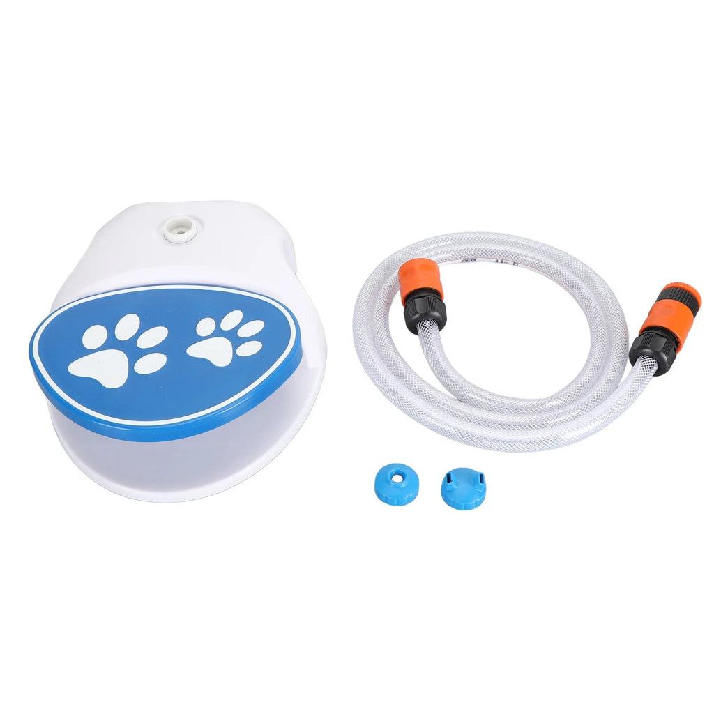 Step On Dog Water Dispenser Easy Connection Leakproof Dog Water Fountain 2 Water Dispensing Modes Simple Use for Pets for Lawn   WHITE 