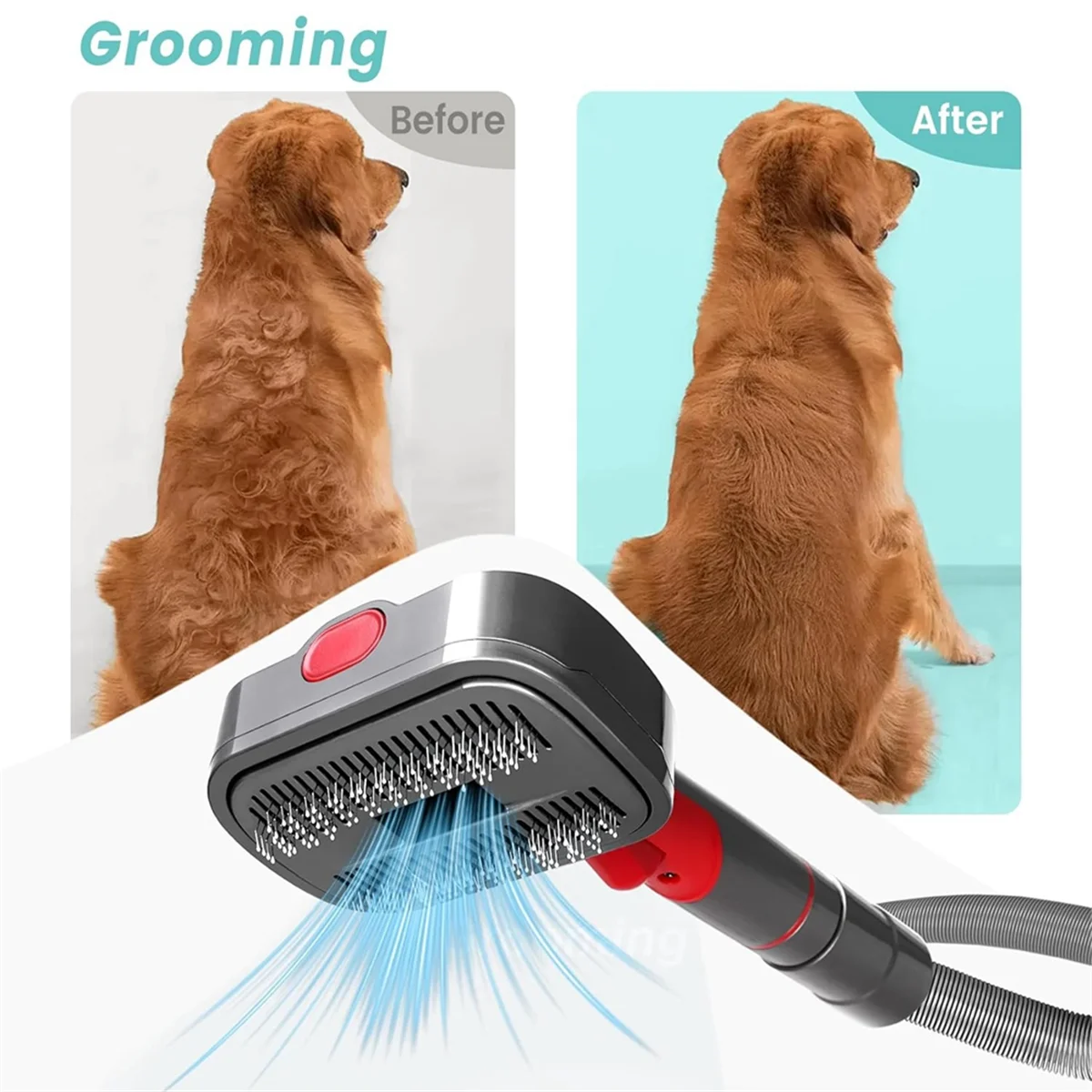 Pet Dog Grooming Kit for Dyson Vacuum V7 V8 V10 V11 V12 V15,Dog Grooming Brush Attachment,Dog Hair Groomer Tools    