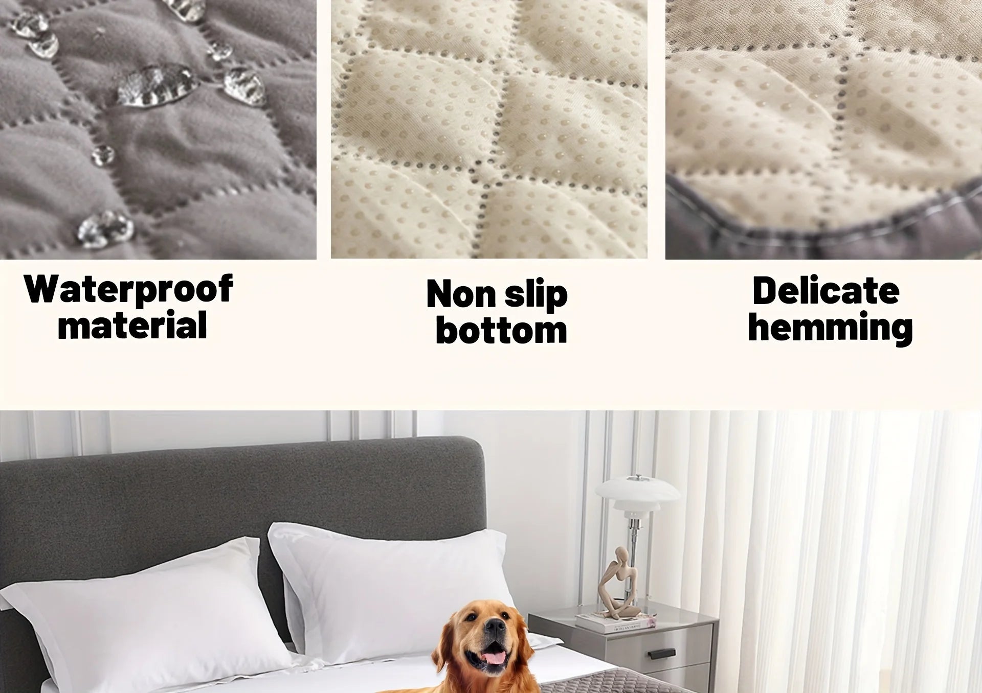 Anti Leaking & Non-Slip Dog Bed Cover,Pet Blanket Sofa Pet Bed Mat,Mattress Protectors Car,Furniture Couch Cover for Cats Dogs    