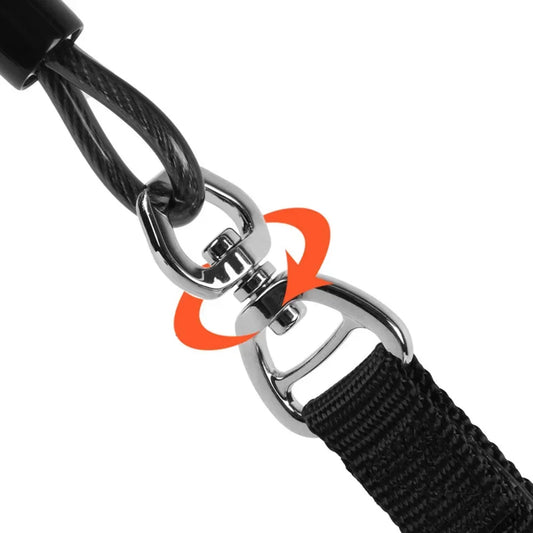 Laisse lasso en acier pour chien & Poignée Confortable