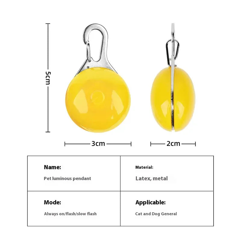 Pendentif lumineux pour chien - Sécurité LED nuit