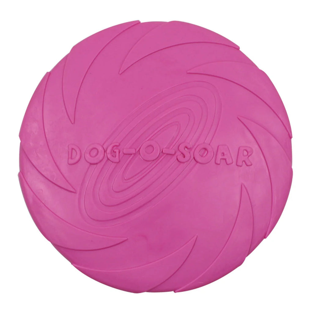 Multicolor Frisbeed Dog Toy Fashion Pet Dog Silicone Game Flying Discs Trainning Interactive Toys Pet Supplies Flying Disc   Pink-M-18CM 