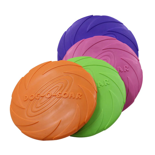 Multicolor Frisbeed Dog Toy Fashion Pet Dog Silicone Game Flying Discs Trainning Interactive Toys Pet Supplies Flying Disc    