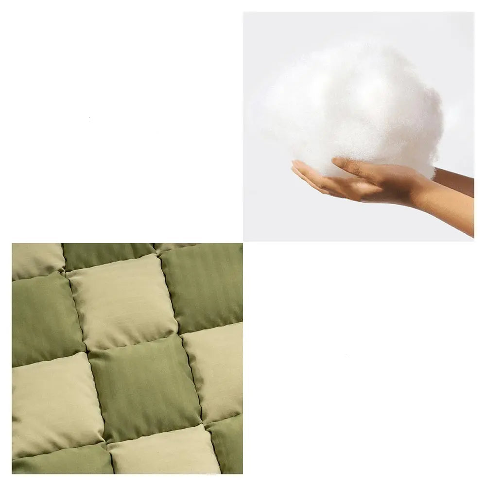 Vue du rembourrage coton doux du siège auto coussin chien avec coutures matelassées