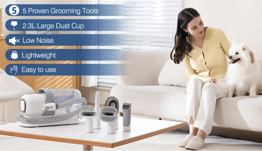 Aspirateur de Toilettage a domicile – Kit Complet Silencieux avec Tondeuse - Toiletteur à domicile - Noble Truffe