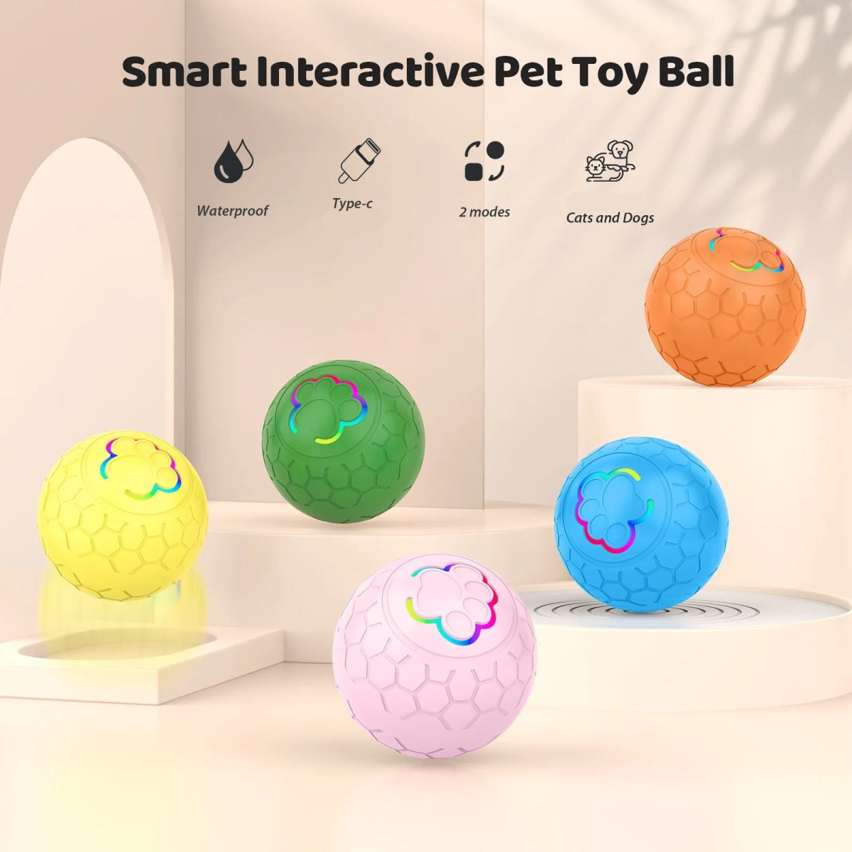 Balle interactive pour Chien – Balle Intelligente Rebondissante avec LED - Noble Truffe