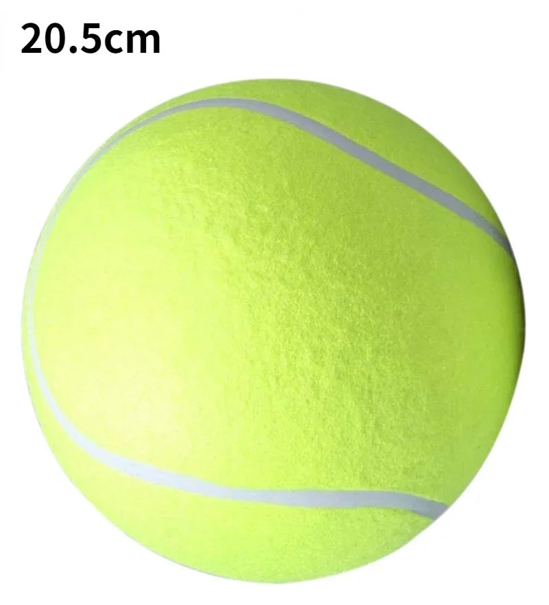 Balle de 20,5 cm en feutrine jaune, solide et rebondissante pour chien