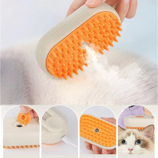 Brosse Vapeur Électrique pour Chien 3 - en - 1 – Massage, Démêlage et Élimination des Poils - Noble Truffe
