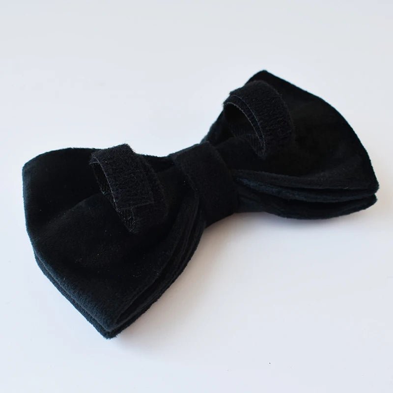 Collier Noir pour Chien – Flanelle Élégante, Gravure Personnalisée & Laisse Assortie - Noble Truffe