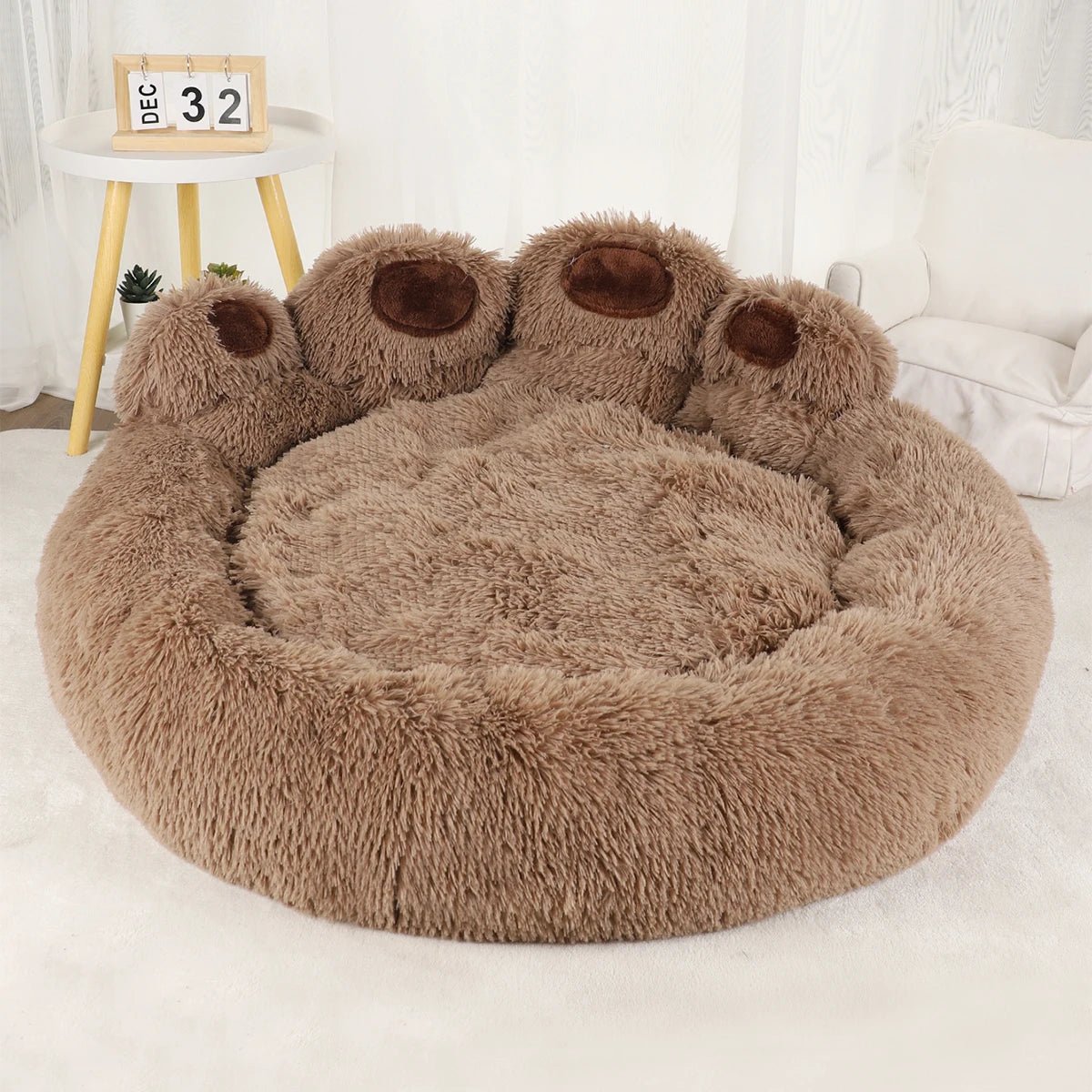 Coussin pour Chien Antidérapant en Forme de Patte – Rond, Doux et Imperméable - Noble Truffe
