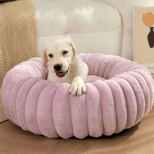 Coussin pour Chien Rond Moelleux – Effet Cocon avec Rebord Surélevé - Noble Truffe