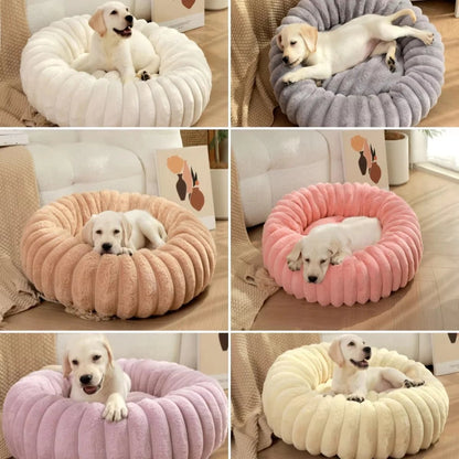 Coussin pour Chien Rond Moelleux – Effet Cocon avec Rebord Surélevé - Noble Truffe