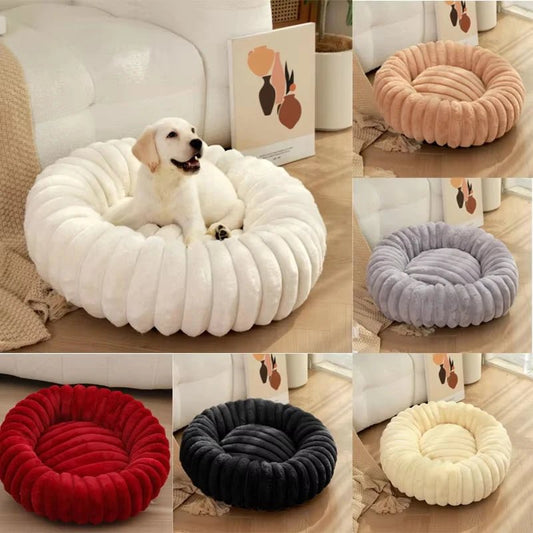 Coussin pour Chien Rond Moelleux – Effet Cocon avec Rebord Surélevé - Noble Truffe