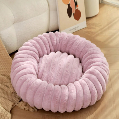 Coussin pour Chien Rond Moelleux – Effet Cocon avec Rebord Surélevé - Noble Truffe