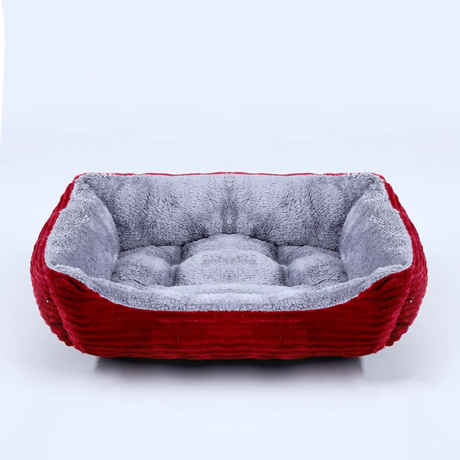 coussin chien velours beige simple et confortable