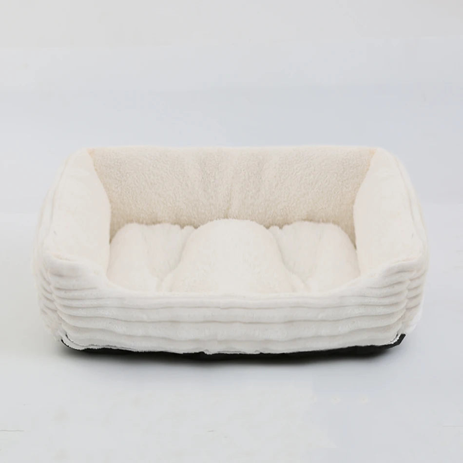 coussin chien velours gris clair rembourré avec rebords