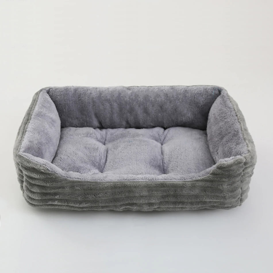 coussin chien velours gris foncé matelassé pour chien