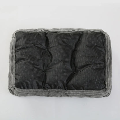 coussin chien velours noir matelassé avec rembourrage épais et anti dérapant 