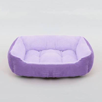 coussin chien velours violet clair élégant et doux