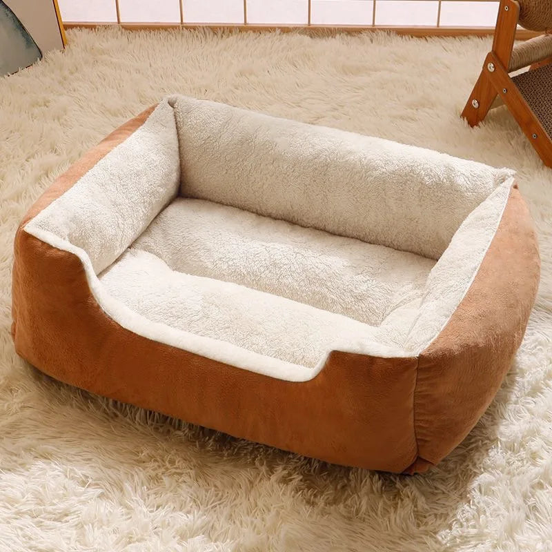 coussin vide marron clair pour chien ou chat, ideal pour decor cocooning et de belle qualité