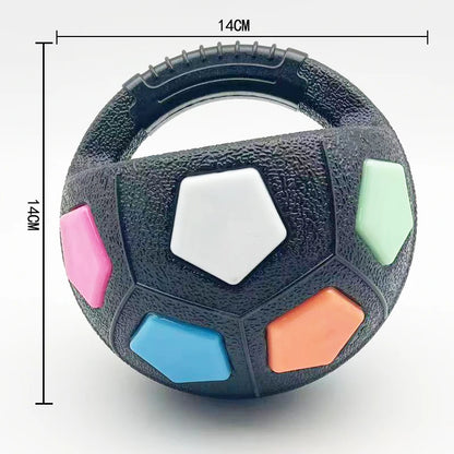 Image indiquant la taille précise du ballon pour bien choisir selon le chien.
